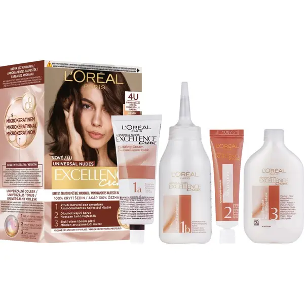L’Oréal Paris L’Oréal Paris Excellence Universal Nudes permanentna barva za lase odtenek 4U 1 kos