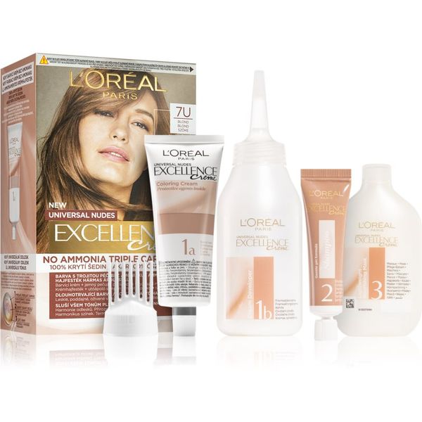 L’Oréal Paris L’Oréal Paris Excellence Universal Nudes permanentna barva za lase odtenek 7U 1 kos