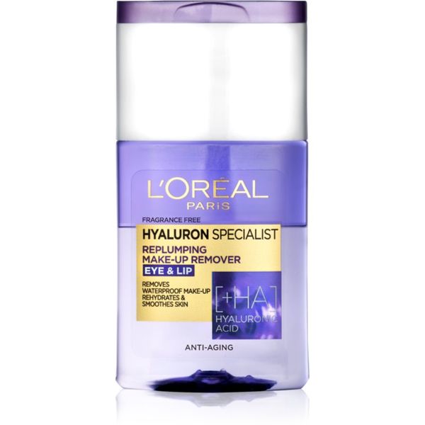 L’Oréal Paris L’Oréal Paris Hyaluron Specialist dvokomponentni odstranjevalec vodoodpornih ličil s hialuronsko kislino 125 ml