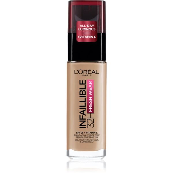 L’Oréal Paris L’Oréal Paris Infaillible 32H Fresh Wear dolgoobstojni tekoči puder odtenek 125 Natural Beige 30 ml