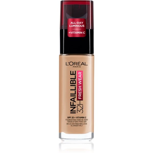 L’Oréal Paris L’Oréal Paris Infaillible 32H Fresh Wear dolgoobstojni tekoči puder odtenek 140 Golden Beige 30 ml