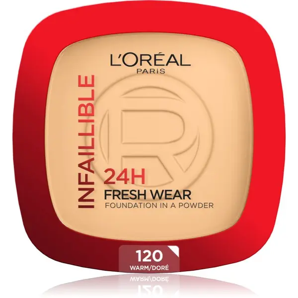 L’Oréal Paris L’Oréal Paris Infaillible Fresh Wear 24h pudrasti make-up odtenek 120 Warm Doré 9 g