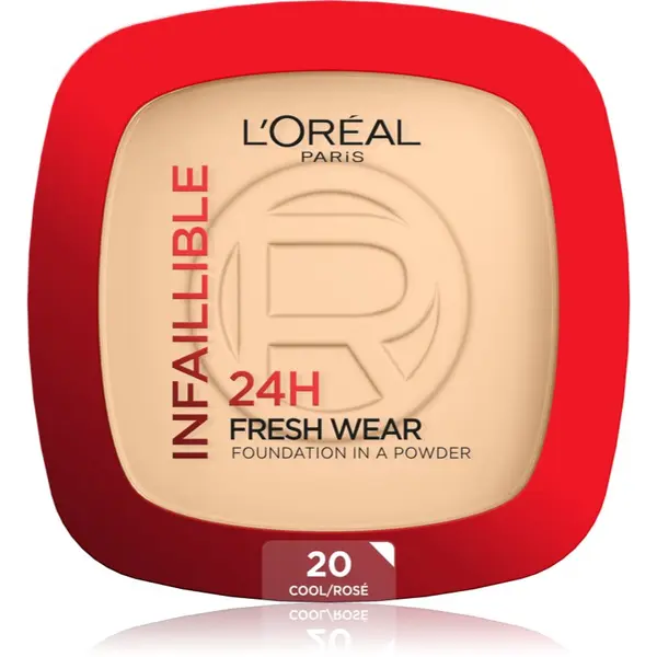 L’Oréal Paris L’Oréal Paris Infaillible Fresh Wear 24h pudrasti make-up odtenek 20 Cool Rosé 9 g