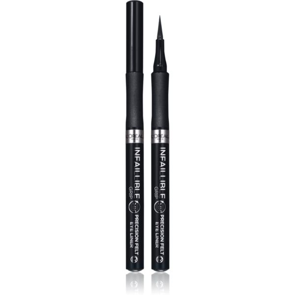 L’Oréal Paris L’Oréal Paris Infaillible Grip 27H Precision Felt črtalo za oči v obliki flomastra odtenek Black 1 ml