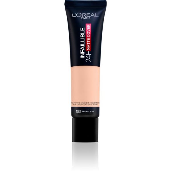 L’Oréal Paris L’Oréal Paris Infallible 24H Matte Cover dolgoobstojen tekoči puder z mat učinkom 155 Natural Rose 30 ml