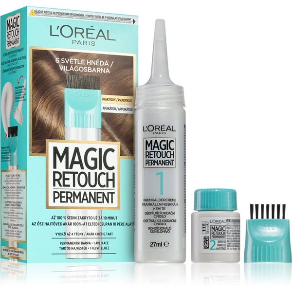 L’Oréal Paris L’Oréal Paris Magic Retouch Permanent tonirana barva za narastek z aplikatorjem odtenek 6 LIGHT BROWN