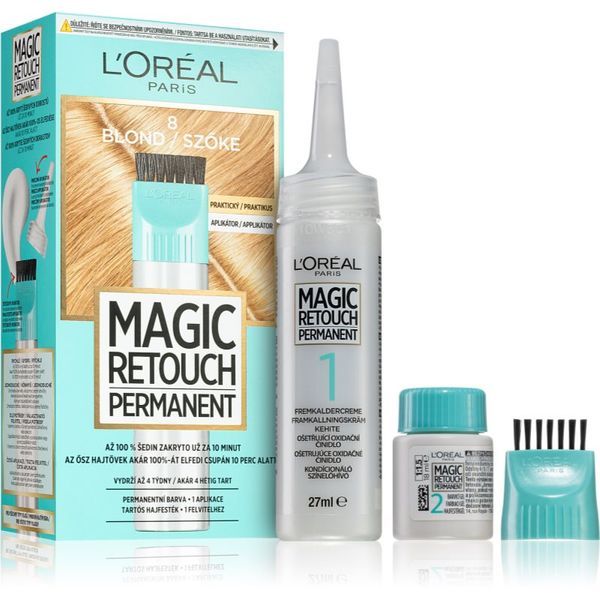 L’Oréal Paris L’Oréal Paris Magic Retouch Permanent tonirana barva za narastek z aplikatorjem odtenek 8 BLOND