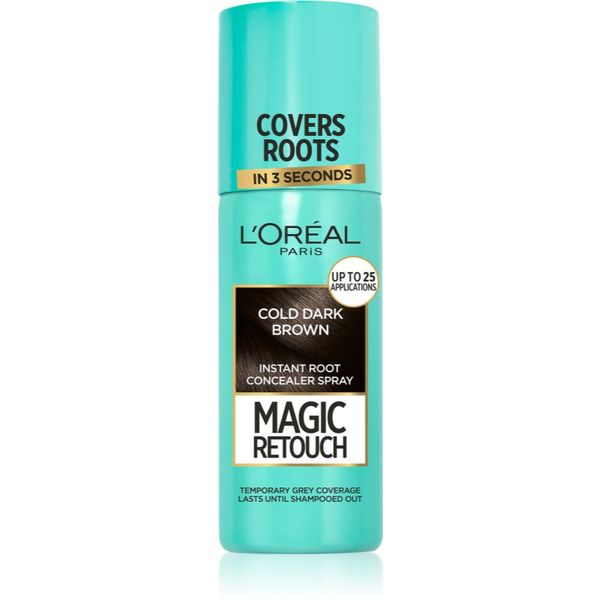 L’Oréal Paris L’Oréal Paris Magic Retouch pršilo za takojšnje prekritje narastka odtenek Cold Dark Brown 75 ml