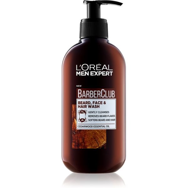 L’Oréal Paris L’Oréal Paris Men Expert Barber Club čistilni gel za brado, obraz in lase 200 ml