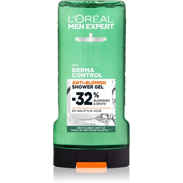 L’Oréal Paris L’Oréal Paris Men Expert Derma Control gel za prhanje primerno tudi za občutljivo in problematično kožo 300 ml