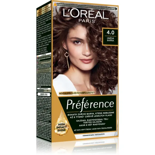 L’Oréal Paris L’Oréal Paris Préférence barva za lase odtenek 4.0 Hnědá 1 kos