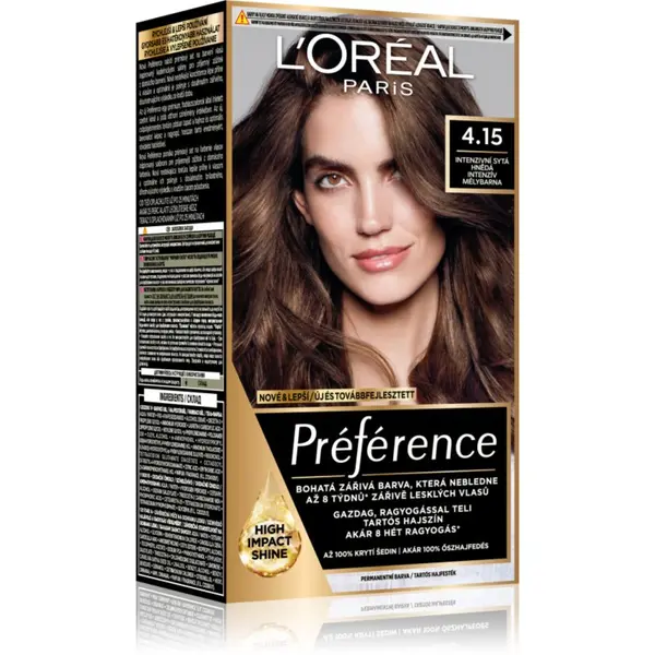 L’Oréal Paris L’Oréal Paris Préférence barva za lase odtenek 4.15 Intense Deep Brown 1 kos
