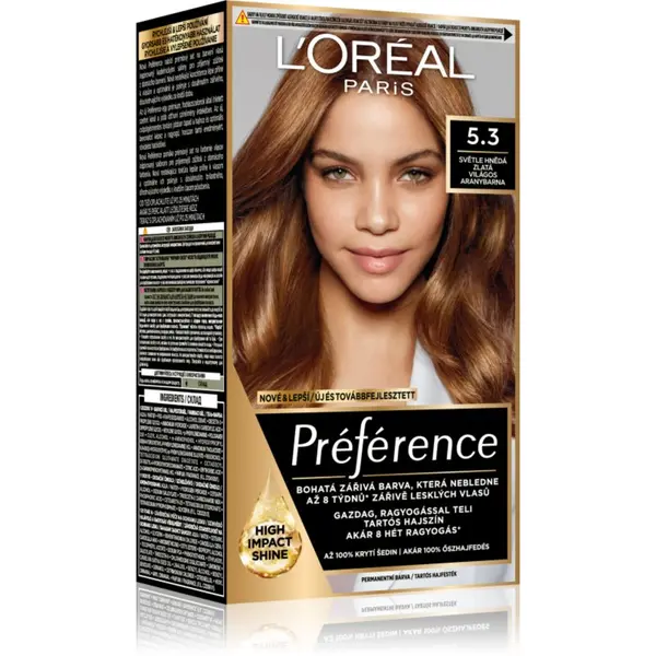 L’Oréal Paris L’Oréal Paris Préférence barva za lase odtenek 5.3 Ligth Golden Brown 1 kos