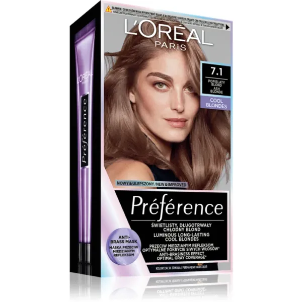L’Oréal Paris L’Oréal Paris Préférence barva za lase odtenek 7.1 Ashy Blond 1 kos