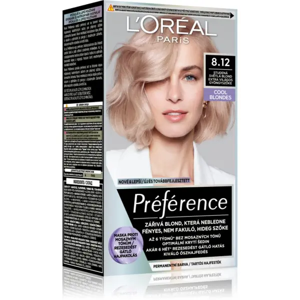 L’Oréal Paris L’Oréal Paris Préférence barva za lase odtenek 8.12 Light Ash Beige Blonde 1 kos