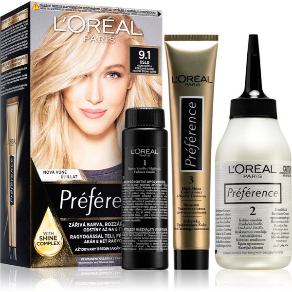 L’Oréal Paris L’Oréal Paris Préférence barva za lase odtenek 9.1 Viking Light Ash Blonde