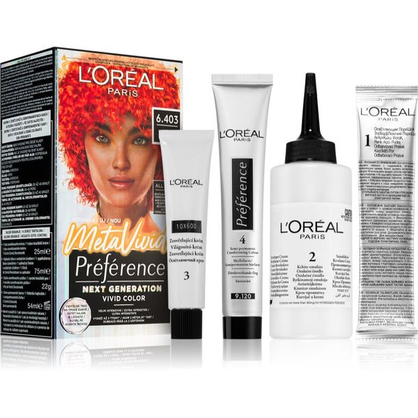L’Oréal Paris L’Oréal Paris Préférence Meta Vivids semi permanentna barva za lase odtenek 6.403 Meta Coral 1 kos