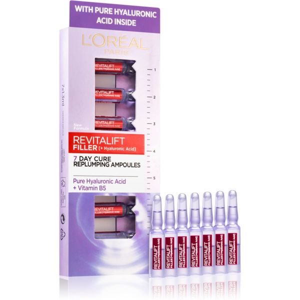 L’Oréal Paris L’Oréal Paris Revitalift Filler hialuronski serum za zapolnjenje gub v ampulah 7x1,3 ml