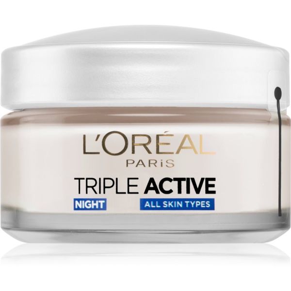 L’Oréal Paris L’Oréal Paris Triple Active Night nočna vlažilna krema za vse tipe kože 50 ml