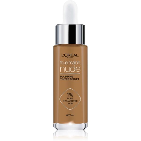 L’Oréal Paris L’Oréal Paris True Match Nude Plumping Tinted Serum serum za poenotenje tona kože odtenek 6-7 Tan 30 ml