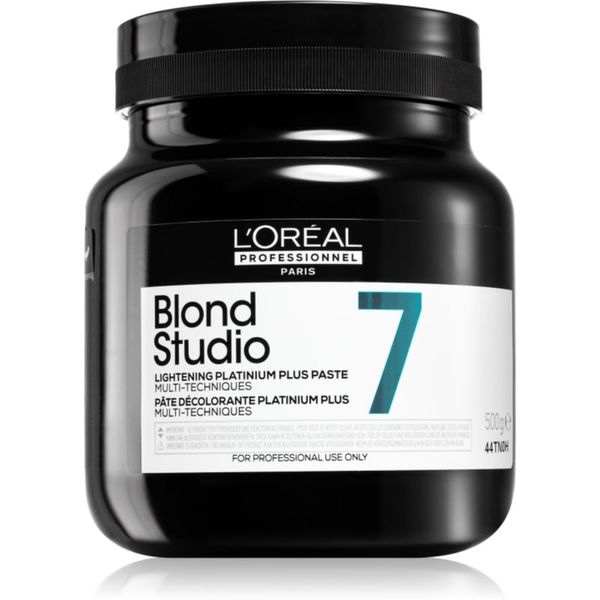 L’Oréal Professionnel L’Oréal Professionnel Blond Studio Platinium Plus posvetlitvena krema za naravne ali barvane lase 500 g
