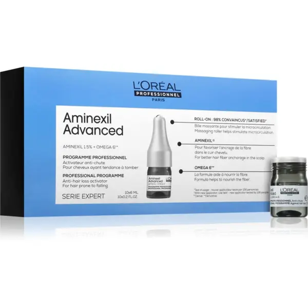 L’Oréal Professionnel L’Oréal Professionnel Serie Expert Aminexil Advanced ampule za okrepitev in rast las 10x6 ml