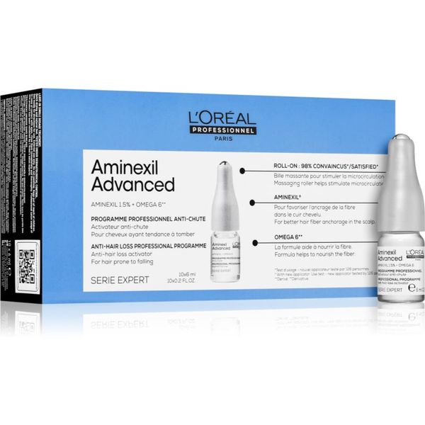 L’Oréal Professionnel L’Oréal Professionnel Serie Expert Aminexil Advanced ampule za okrepitev in rast las 10x6 ml