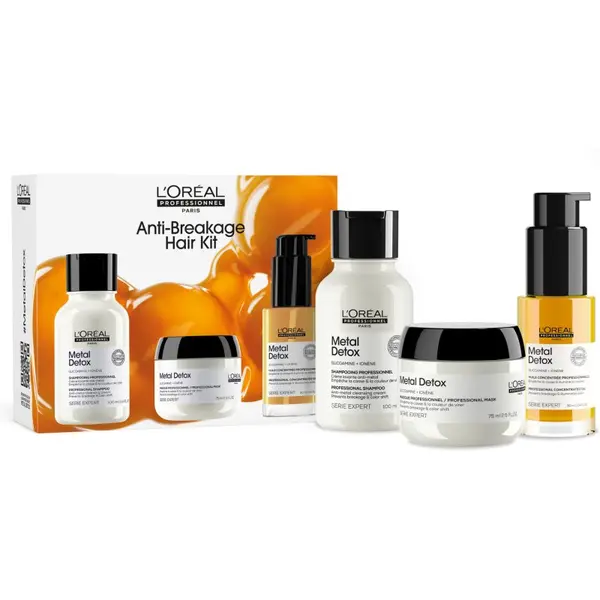 L’Oréal Professionnel L’Oréal Professionnel Serie Expert Metal Detox darilni set za barvane in poškodovane lase