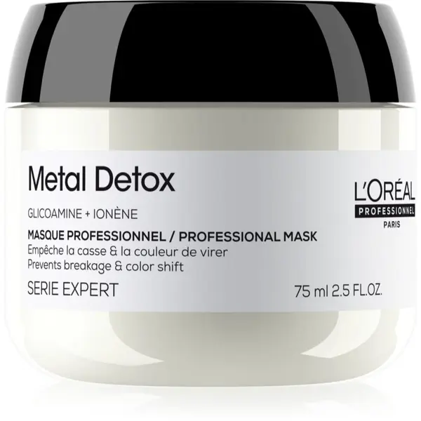 L’Oréal Professionnel L’Oréal Professionnel Serie Expert Metal Detox globinsko hranilna maska za barvane in poškodovane lase 75 ml