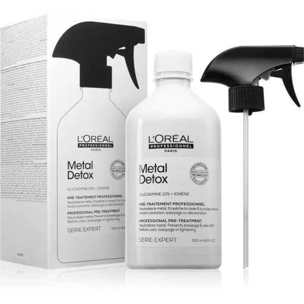 L’Oréal Professionnel L’Oréal Professionnel Serie Expert Metal Detox pripravno pršilo za nevtralizacijo medeninastih podtonov 10% Glicoamine 500 ml