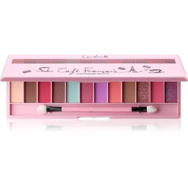 Lovely Lovely Café Francais paleta senčil za oči 12 g