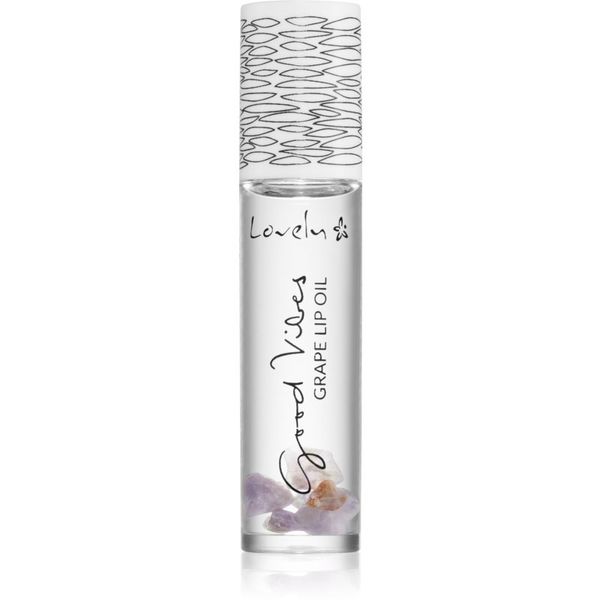 Lovely Lovely Good Vibes roll-on s kristali za ustnice Grape Oil 6 ml