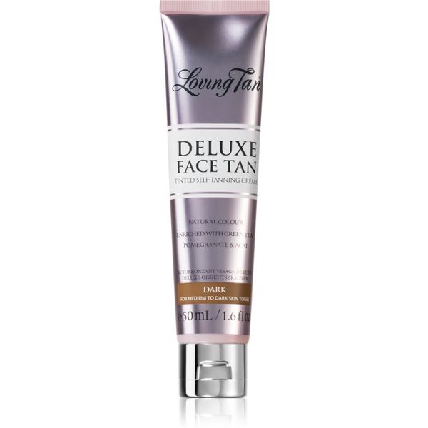 Loving Tan Loving Tan Deluxe Face Tan samoporjavitvena krema za obraz odtenek Dark 50 ml