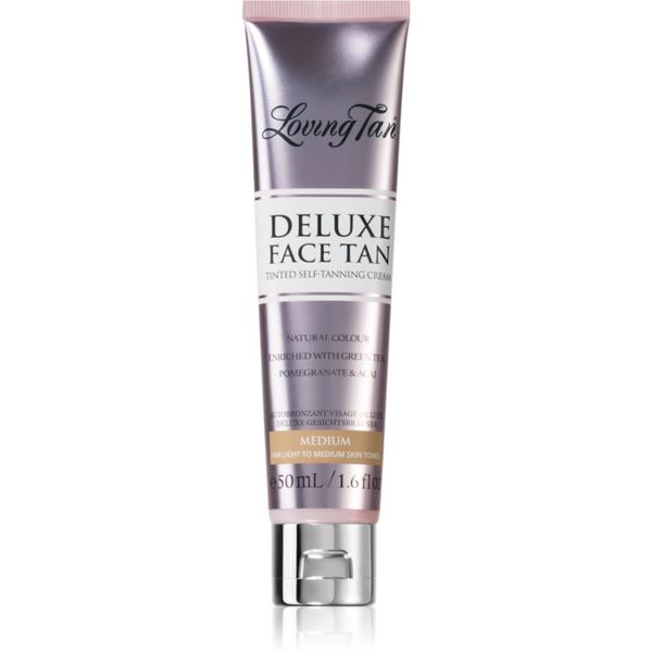 Loving Tan Loving Tan Deluxe Face Tan samoporjavitvena krema za obraz odtenek Medium 50 ml