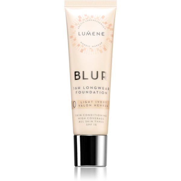 Lumene Lumene Blur 16h Longwear dolgoobstojen tekoči puder SPF 15 odtenek 0 Light Ivory 30 ml