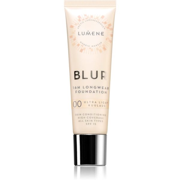 Lumene Lumene Blur 16h Longwear dolgoobstojen tekoči puder SPF 15 odtenek 00 Ultra Light 30 ml