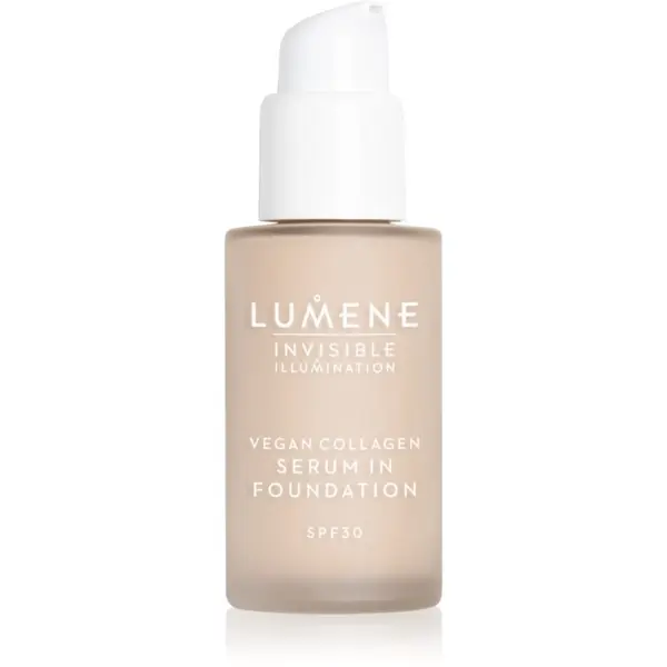 Lumene Lumene Invisible Illumination Vegan Collagen Serum in Foundation lahki tekoči puder s hranilnim učinkom SPF 30 0.5 30 ml