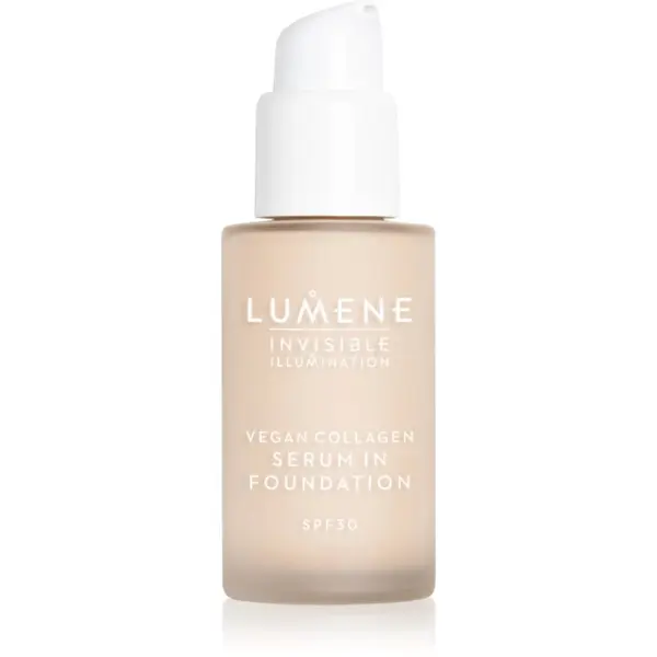 Lumene Lumene Invisible Illumination Vegan Collagen Serum in Foundation lahki tekoči puder s hranilnim učinkom SPF 30 00 30 ml