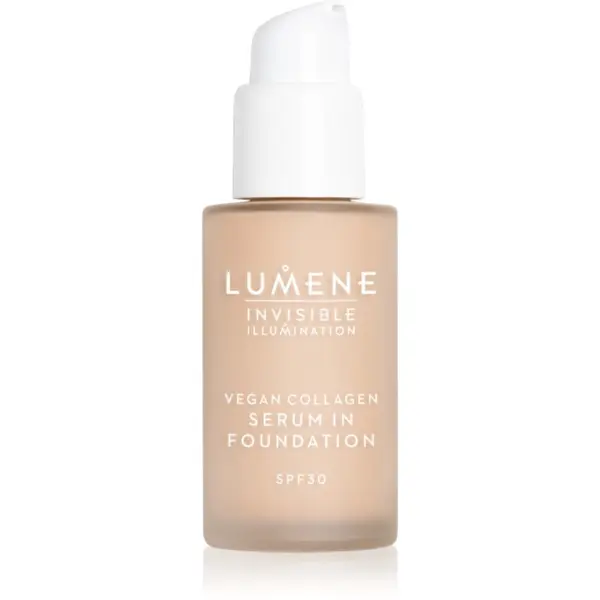 Lumene Lumene Invisible Illumination Vegan Collagen Serum in Foundation lahki tekoči puder s hranilnim učinkom SPF 30 1.5 30 ml