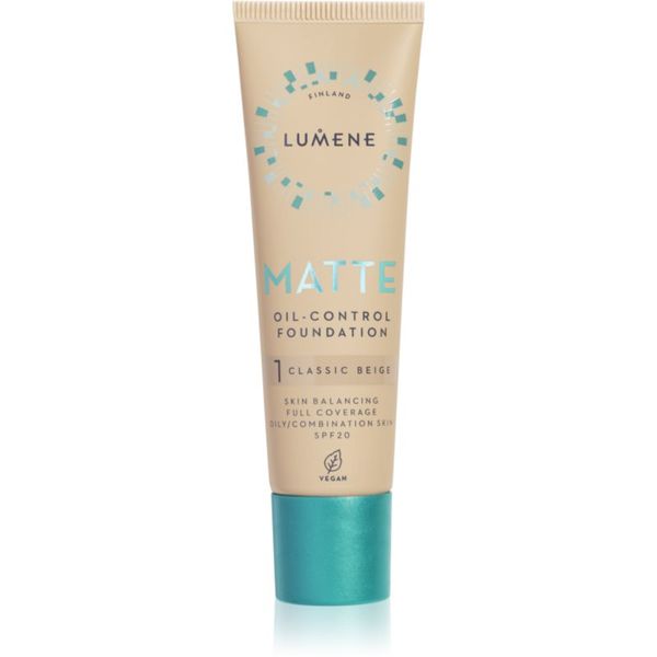 Lumene Lumene Matte Oil-Control matirajoči tekoči puder SPF 20 odtenek 1 Classic Beige 30 ml