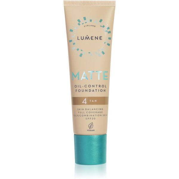 Lumene Lumene Matte Oil-Control matirajoči tekoči puder SPF 20 odtenek 4 Warm Honey / Tan 30 ml