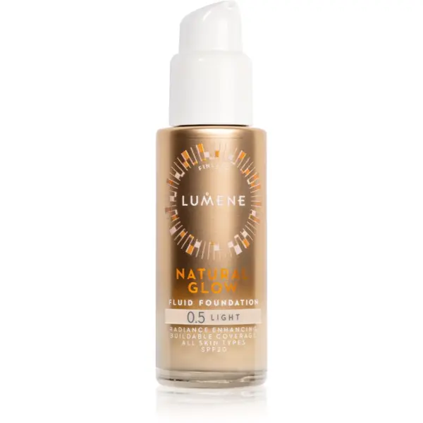 Lumene Lumene Natural Glow posvetlitveni tekoči puder za naraven videz SPF 20 odtenek 0.5 Light (Cool) 30 ml