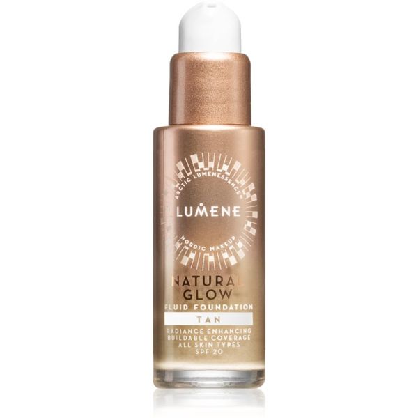 Lumene Lumene Natural Glow posvetlitveni tekoči puder za naraven videz SPF 20 odtenek 4 Tan 30 ml