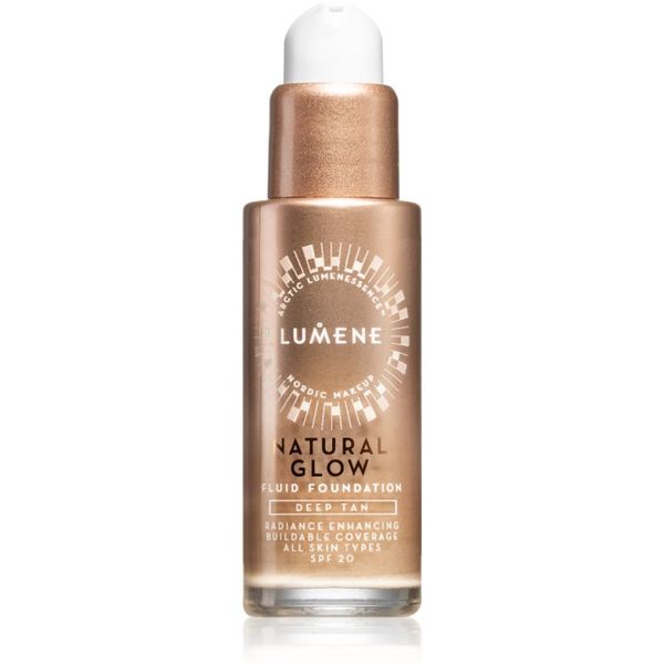 Lumene Lumene Natural Glow posvetlitveni tekoči puder za naraven videz SPF 20 odtenek 5 Deep Tan 30 ml