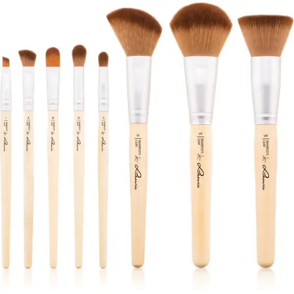 Luvia Cosmetics Luvia Cosmetics Bamboo’s Leaf Brush Set set čopičev z etuijem