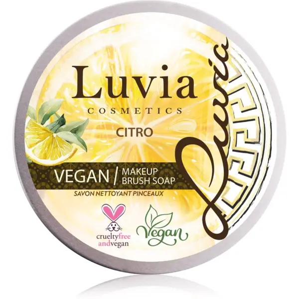 Luvia Cosmetics Luvia Cosmetics Brush Soap čistilno milo za kozmetične čopiče z vonjem Citro 100 g