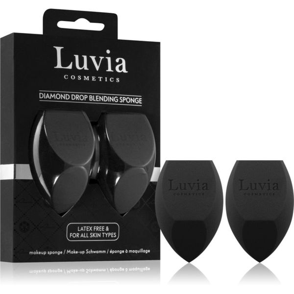 Luvia Cosmetics Luvia Cosmetics Diamond Drop Blending Sponge Set večnamenska gobica za make-up duo barva Black 2 kos