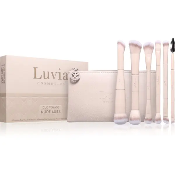 Luvia Cosmetics Luvia Cosmetics Duo Voyage set čopičev z etuijem Nude Aura