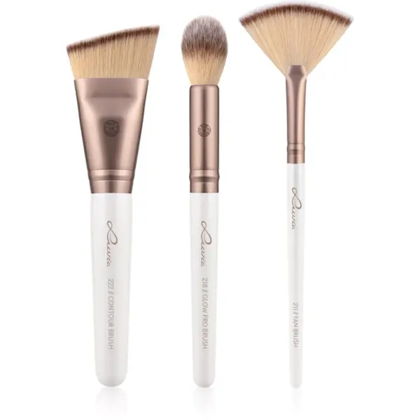 Luvia Cosmetics Luvia Cosmetics Highlight & Contour Set set čopičev z etuijem
