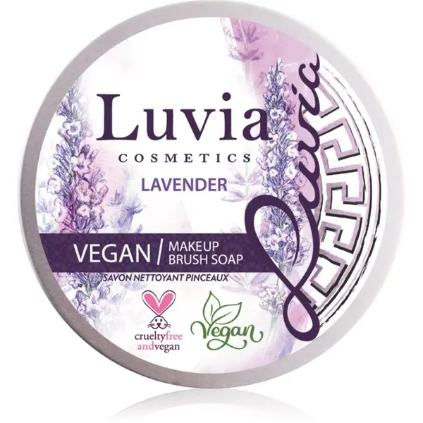 Luvia Cosmetics Luvia Cosmetics Lavender Brush Soap čistilno milo za kozmetične čopiče 100 g